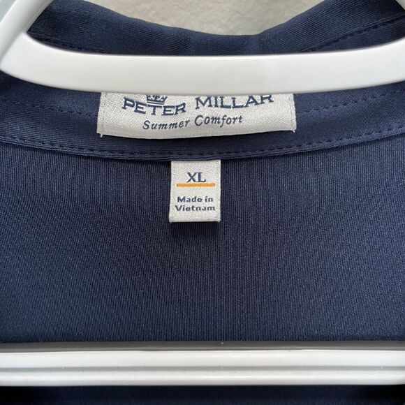 Peter Millar | Polo Shirt Men XL Dark Blue Summer Comfort Performance Flex Golf - Picture 3 of 5